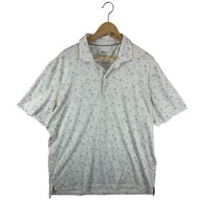 Johnnie O Performance Golf Polo Flamingo Tropical Print AOP White Lavender XL